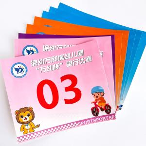 China Tyvek Race Bib Numbers - Customizable Screen Printed 0.5mm factory