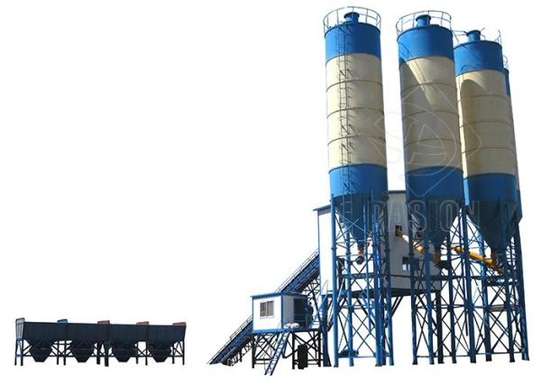 Large Capacity Ready Mix Concrete Plant , Stationary Belt Type Concrete Batching