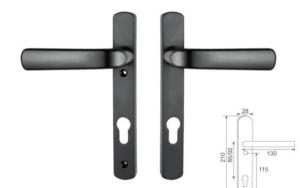 China Aluminum Alloy Entrance And Front Door Handle Set With Knob factory