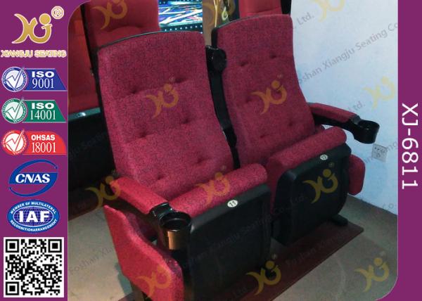 Molded PU Foam Flame Retardant Auditorium Theatre Seating Center Distance 580mm