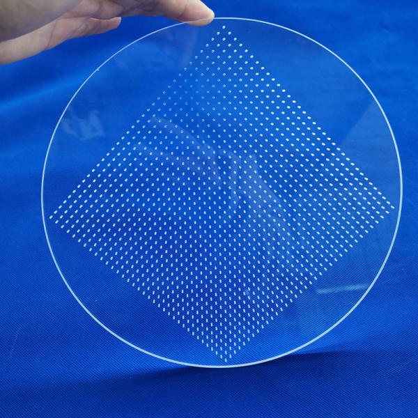 Transparent Quartz Glass Plate Heat Resistance Processing Laser Drilling With