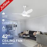 OEM ABS Blades Remote Control Reversible Motor Ceiling Fan With Light