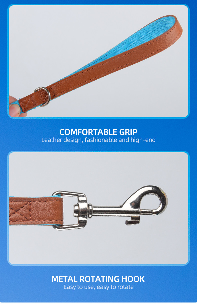 Pet Lightweight Multicolor Anti-Escape Pet Collar And Leash Set For Training Walking Dogs
