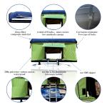Porpular Camping Waterproof Auto Car Roof Tent Hard Shell