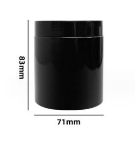 China Hot Sale 30ml 50ml 100ml 120ml 150ml Matte Black Forest Plastic Jars With Lids factory