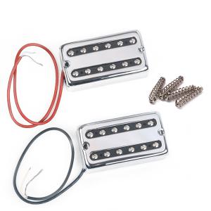 China Chrome Guitar Pickup Set Metal Humbucker Dual Coill Pickup Alnico 5 For Gretsch Guitar factory