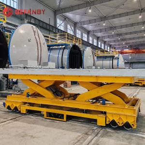 China Scissor Lifting 50T Capacity Electric Transfer Trolley factory