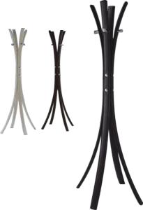 China Luxury Hotel Room Hangers Standing Coat Rack metal frame with PU leather cover factory