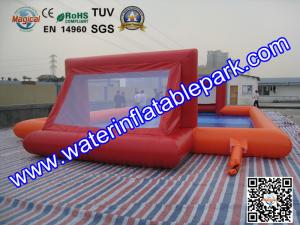 China Large Inflatable Sport Games , Inflatable Football Playground Game Rental factory