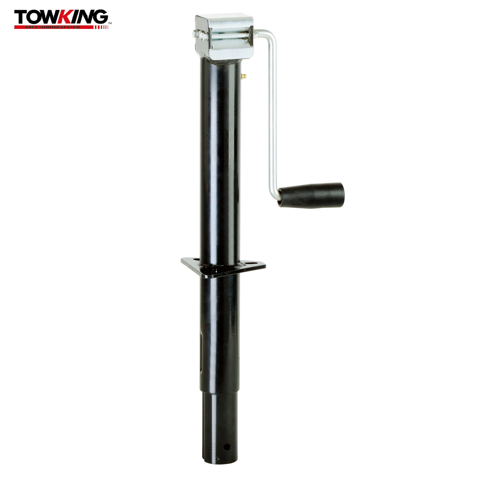 Manual Hand Crank Black 15 Inch Travel RV Trailer Jack 5000 Lbs