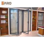 Black powder coating commercial aluminum folding door with ready mold folding
