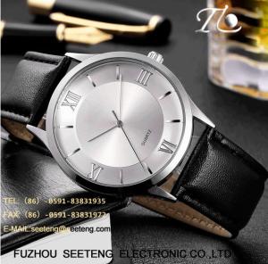 China WHOLESALE PU STRAP AND ALLOY CASE QUARTZ WATCHES ELEGANT WATCH factory