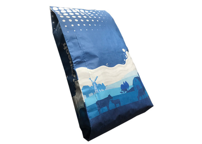 Multiwall Kraft PE Film 3 Layers Heat Sealed Paper Bags White Brown Food Grade