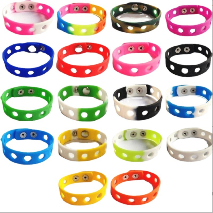 Personalized Silicone Rubber Wristband Bracelet with Holes Customizable and Durable
