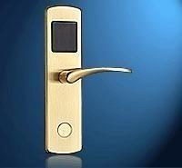 China Stand Alone Hotel Door Locks Brass Polish Plus Transparent Finish factory