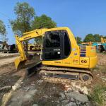 6 Tons Used Komatsu Excavator PC60 Mini Crawler Excavator Japan Original