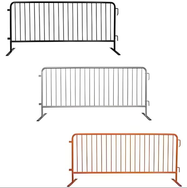 China Heavy Duty 4FT Portable Steel Crowd Control Barrier with 5000N Vertical Load and 1.5mm Pipe Thickness factory