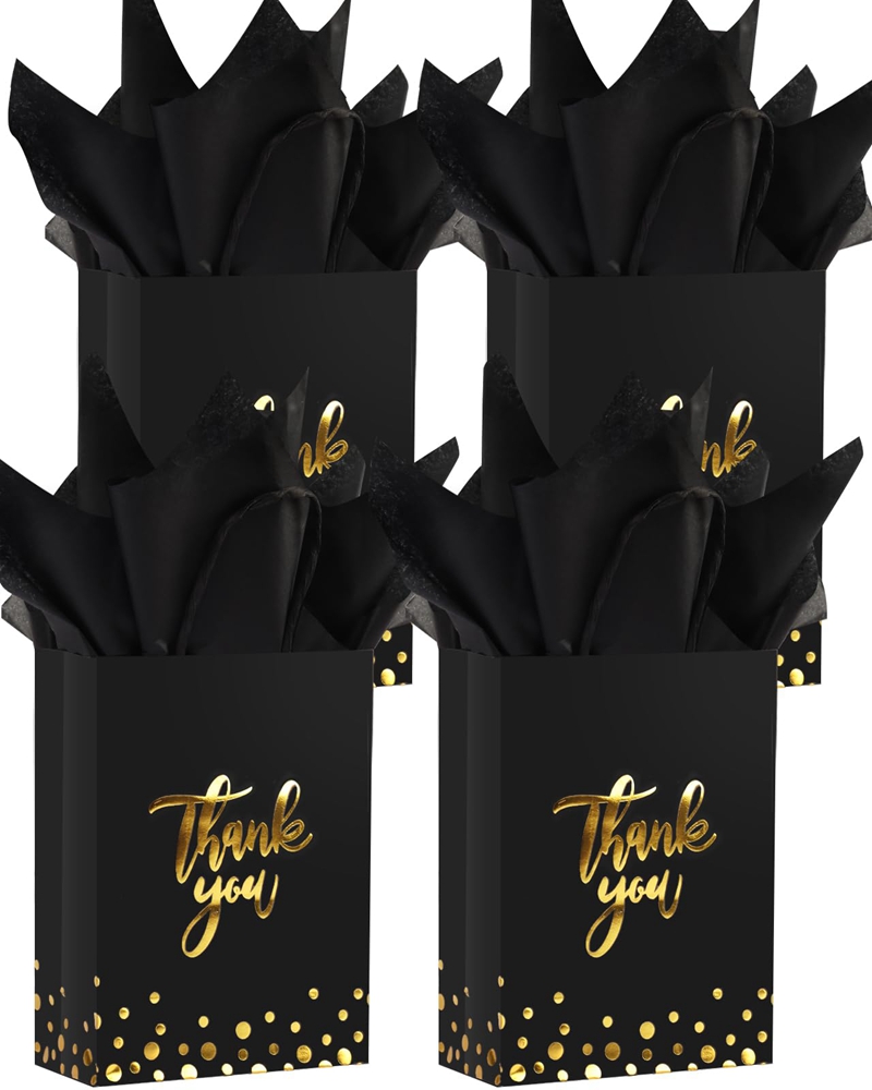 Hand Length Handle Popular Design Your Own Logo Handle Bulk Thank You Gift Carry Kraft Paper Bags