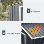 Large Size Metal Garden Building Shed with 4 Vents 43kg Powder Coated Frame by