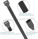 Cable Ties 4.8x300mm Plastic Zip Cable Tie, Ø3.5~80mm Adjustable PA Nylon 66