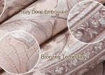Embossed Light Pink Living Room Wallpaper with Washable Vinyl Material , CE ISO