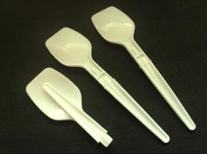 China white color plastic folding scoop disposable spoon for ice cream factory