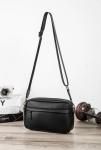 Black Microfiber Cell Phone Cross-body Pouch Male Side Sling Cross Bag Men