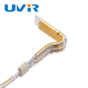 China L Shape Gold Halogen Heater Tube Heat Resistant Quartz Lamp For Industrial factory