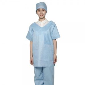 China S-5XL Disposable Hospital Scrubs Medical Nurse Suit 35gsm SMS Material factory