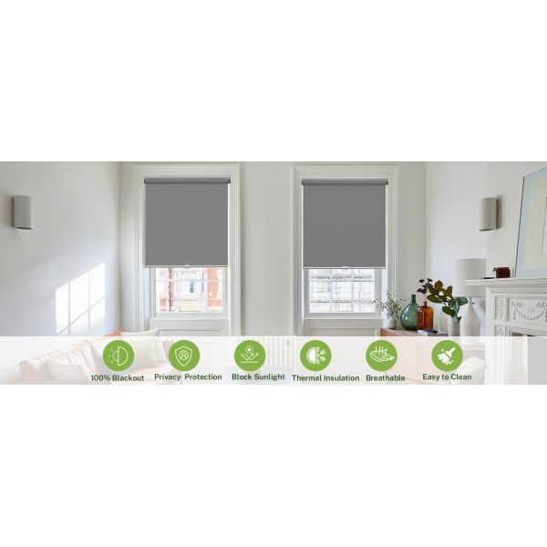 100% Blackout Roller Blinds Fabrics Roll Length 40m