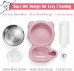 Detachable Pet Water Food Bowl Stainless Steel Automatic Water Dispenser For