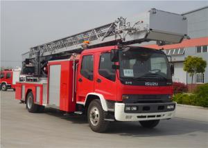 China 30 Meters Height Six Seats Japanese Chassis 4x2 Drive Aerial Ladder Fire Engine factory