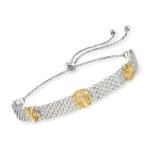 Ross-Simons Three-Tone Sterling Silver Sea Life Bolo Bracelet