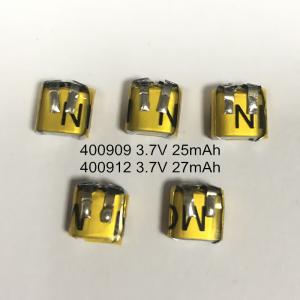 China 3.7V 4.2V Small LiPo Battery 25mAh 27mAh 400912 301012 Lithium Polymer factory