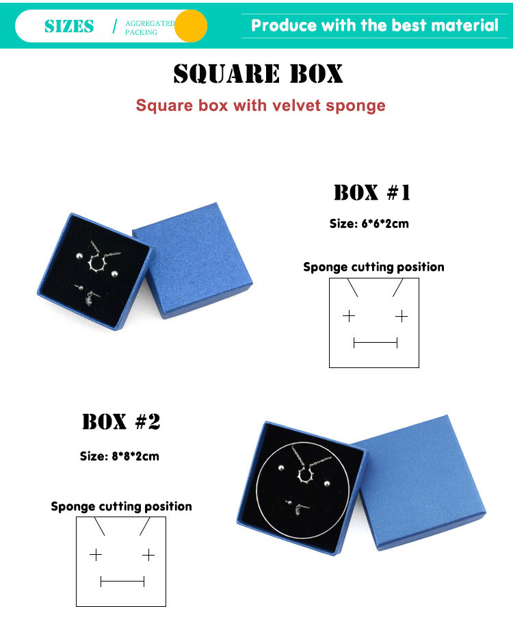 Custom Logo Cardboard Jewelry Gift Boxes Bulk Packaging With Foam Insert