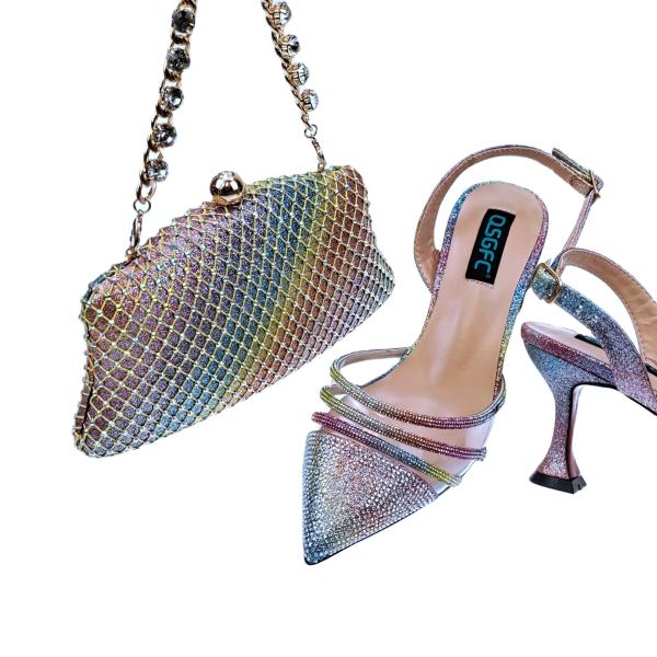 Italian Leather Shoe And Bag Set Perfect Match for Nigerian Party PU Bridal