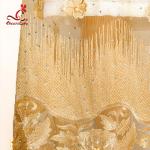 Pretty And Colorful Floral Embroidered Lace Fabric For Evening Dresses