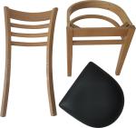 Modern Style Fabric Foam Sponge Cover Wood Chair for Solid Wood Hotel Dining