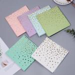 Biodegradable Gold Foil Napkin , 3ply Monogrammed Beverage Napkins