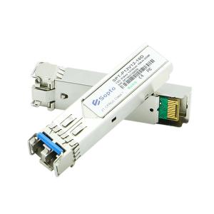 China Video 12G Fiber Optic SFP Types Module 1310nm DFB Laser Duplex LC Interface factory
