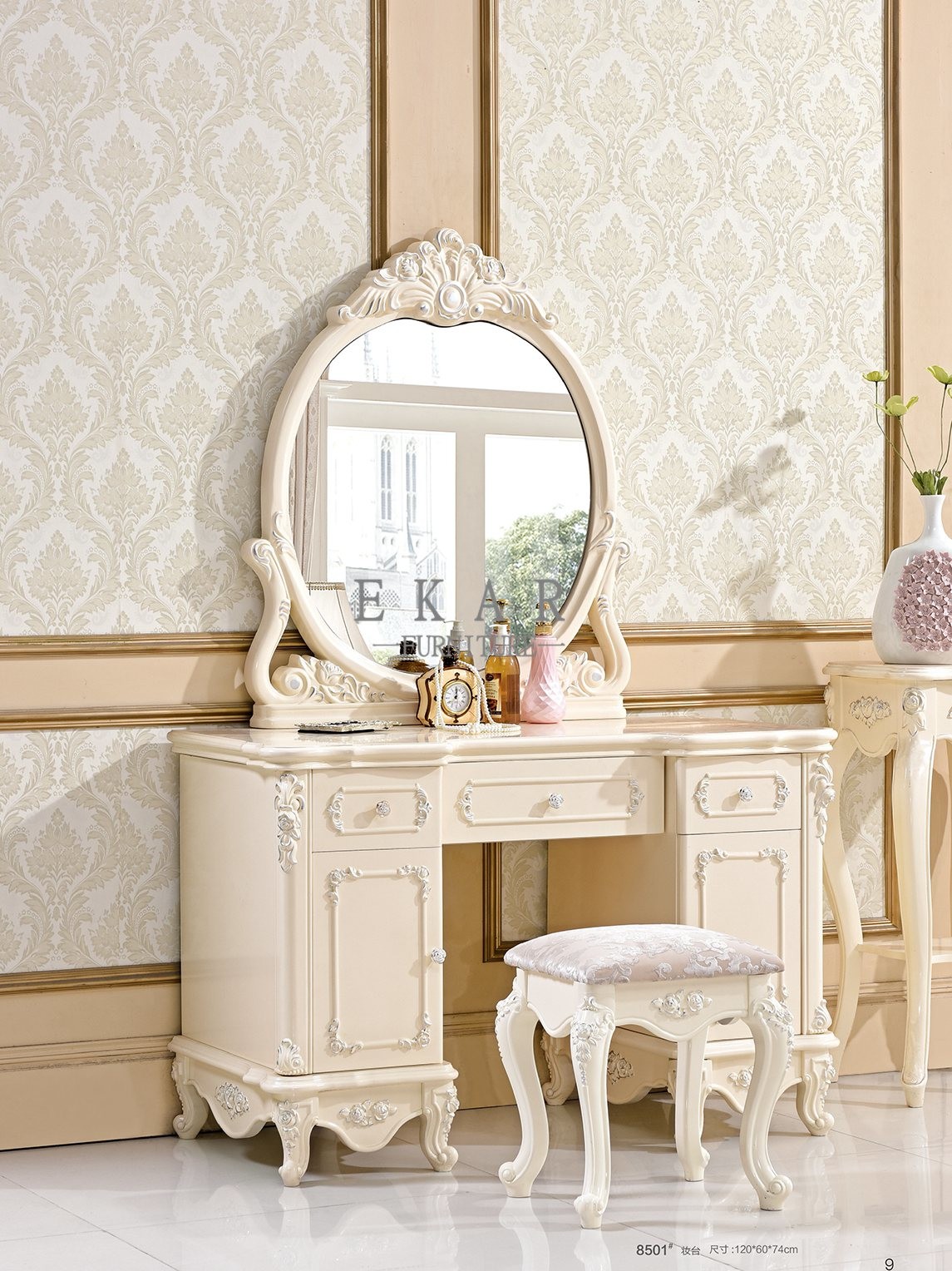 New design wooden dressing table with drawers