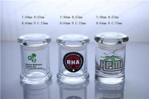 China Luxury design glass jar, glass candle jar with custom logo factory