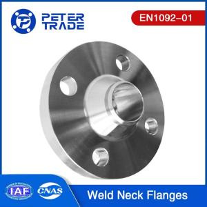 China EN1092-01 Weld Neck Raised Face WNRF Flange PN 63 4 Inch Carbon Steel Weld Neck Flange factory