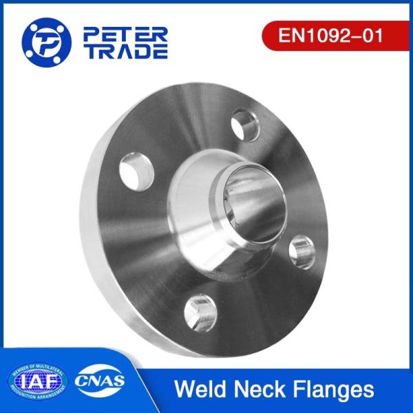 EN1092-01 Weld Neck Raised Face WNRF Flange PN 63 4 Inch Carbon Steel Weld Neck
