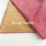 2 color 100% poly 200g 2 layers kitchen towels，microfiber tea towels dry water
