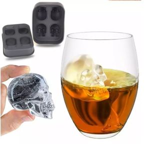 Skull Shape Ice Lattice Silicone Mold Tools Ice Tray Mold 100% Food Grade