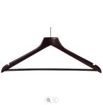 1.3cm Brown Anti Theft Coat Hangers , Sling Gap Wooden Hotel Hangers