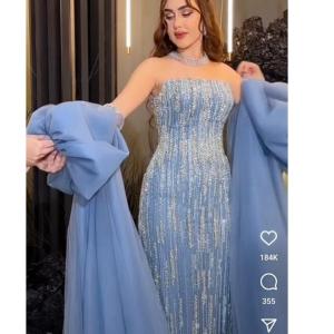 China Turkey high quality luxury bridal heavy handmade beads lace for dress sky blue sequins fabric factory