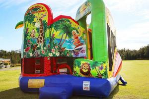 China Inflatable Juming Castle Combo Outdoor Hire Inflatable Bouncy Castle With Slide factory