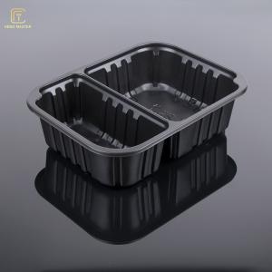 China Black Food Packaging 18*10*6cm Airline Meal Tray factory